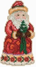 MILL HILL Jim Shore ORNAMENT Beaded Cross Stitch Kit CHRISTMAS CHEER SANTA
