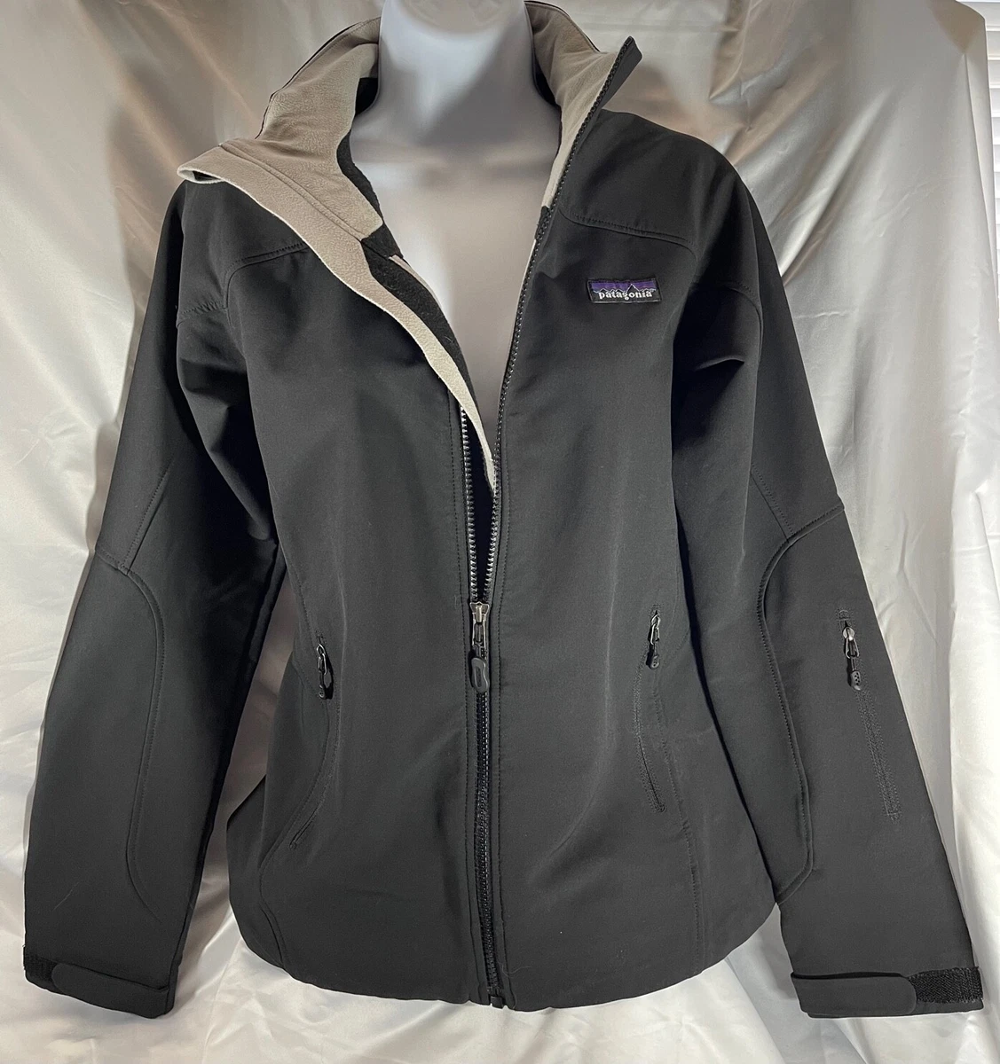 Women's PATAGONIA Hoodless Soft-Shell Lined Jacket 51884 7437 83160F9 XS BLK