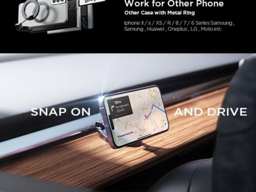 360 Degree Rotation Magnetic Phone Mount Car Dashboard Dual Magnets Phone Holder - Picture 11 of 11