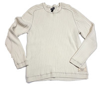 Vintage Polo Ralph Lauren Company Ribbed Off White Knitted Sweater Men's XXL