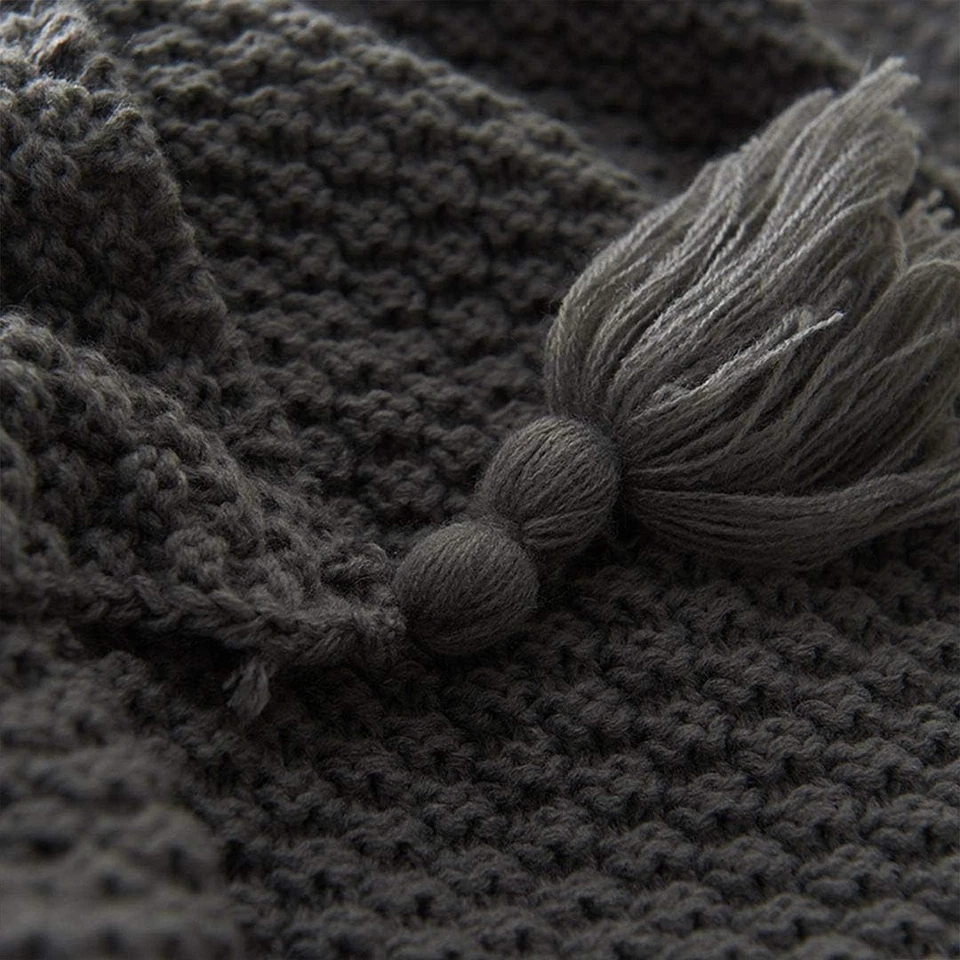 AUSTINCIAGA Decke aus Strick, Plaid, Sofa, Tagesdecke, Tischdecke, Tagesdecke... - Bild 4 von 4