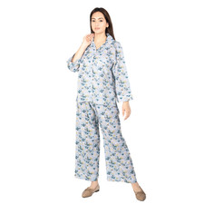 SALE Ladies Cotton Pyjamas Set Cropped Bottoms Floral Summer Nightwear