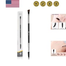 Eyebrow Brush Spoolie Professional Duo Angled Eye Brow Brush for Lining and S...