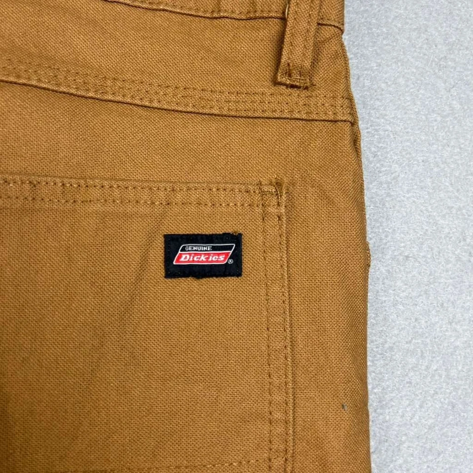 Dickies Jeans Mens 44X22 Brown Denim Flat Front Straight Carpenter Utility * - Image 4 of 4
