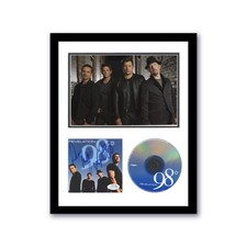 98 DEGREES SIGNED FRAMED 11x14 DISPLAY ACOA  NICK LACHEY DREW +2  RARE AUTO