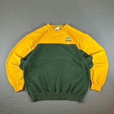 Vintage Yellow Green NFL Green Bay Packers Crewneck Size L