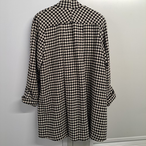 Abrigo para mujer L Jofeld vintage pata de gallo swing negro blanco lana Rockabilly - Imagen 3 de 6