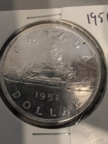 1951 Canadian Silver Dollar High Grade-BB123