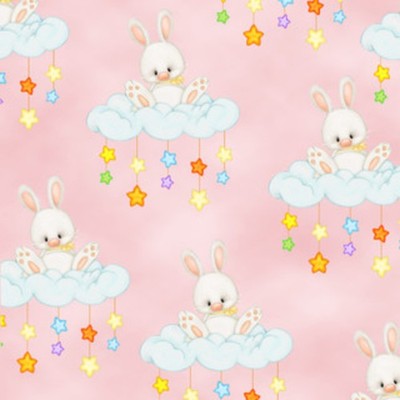 Floppy Ears Bunny Flannel Fabric