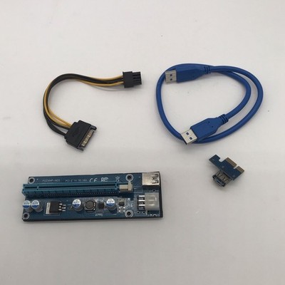 PCI-E Riser Card PCE164P-N03 VER 006C USB 3.0 Adapter Kit with SATA Power Cable