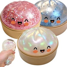 Below Mystery Squishy Bun Dumpling RARE GLITT...
