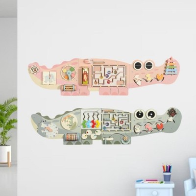 Holz Activity Wand beschäftigt Brettspiel Platten für Kinder Jungen Mädchen Babys