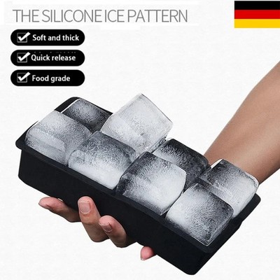 4x Eiswürfelform Silikon Eiswuerfelbehaelter 37 Gitter Ice Tray Cube Mit Deckel