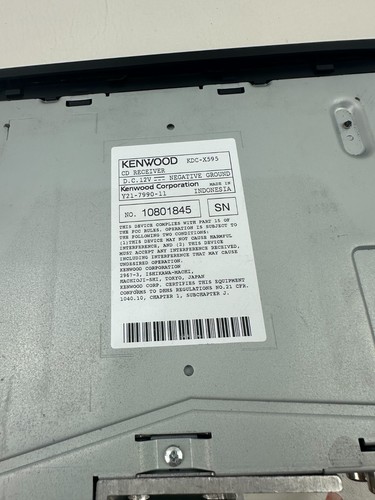 KENWOOD KDC-X595 Tested W/ Original Box - Picture 5 of 5