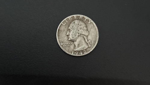 1942 S Washington Quarter AG About Good 90% Silver 25c US Coin Collectible - Picture 1 of 2