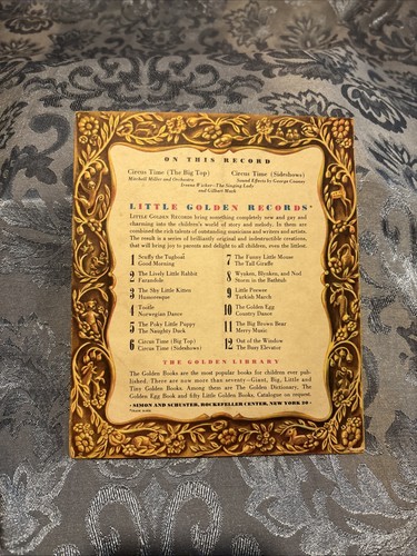 Vintage 1948 Circus Time Little Golden Record & Book Big Top + Sideshows 78 RPM - Picture 4 of 9