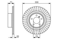 1X Bosch 0 986 479 727 Bremsscheibe FüR BMW