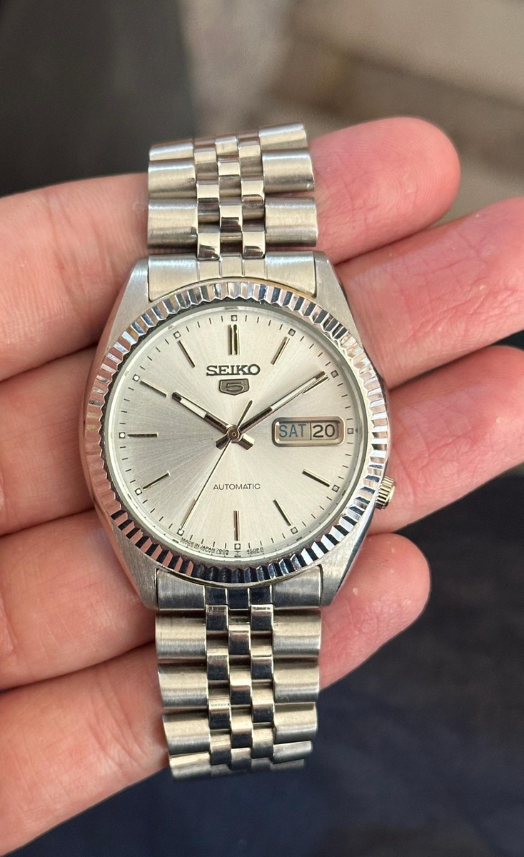 SEIKO5 snxj89 【稼働品】　希少 Seiko 5 Sports Silver Men's Watch - SNXJ89 for sale online | eBay