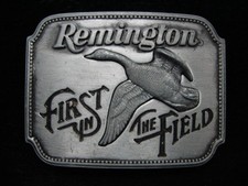 PD13158 VINTAGE 1980 REMINGTON FIRST IN THE FIELD CANADA GOOSE GUN BELT BUCKLE