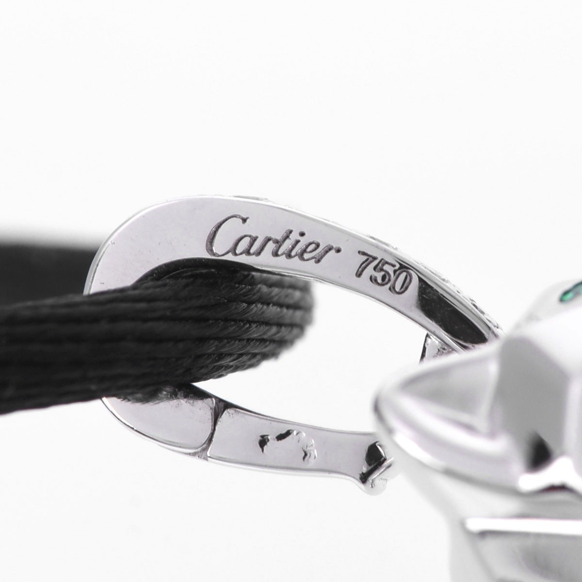 CARTIER Women Necklace K18 White Gold WG diamond/onyx Panthere de Cartier Di... image 7