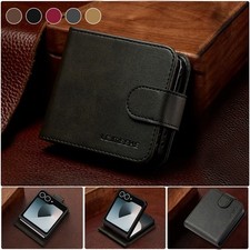 Case For Samsung Galaxy Z Flip 4 5 6 Shockproof Card Purse Leather Wallet Cover