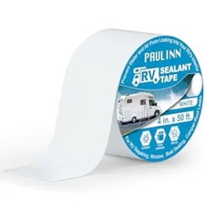 RV Camper Roofing Repair Sealant Tape White, 4 Inch X 50 Foot Natural Rubber Roo