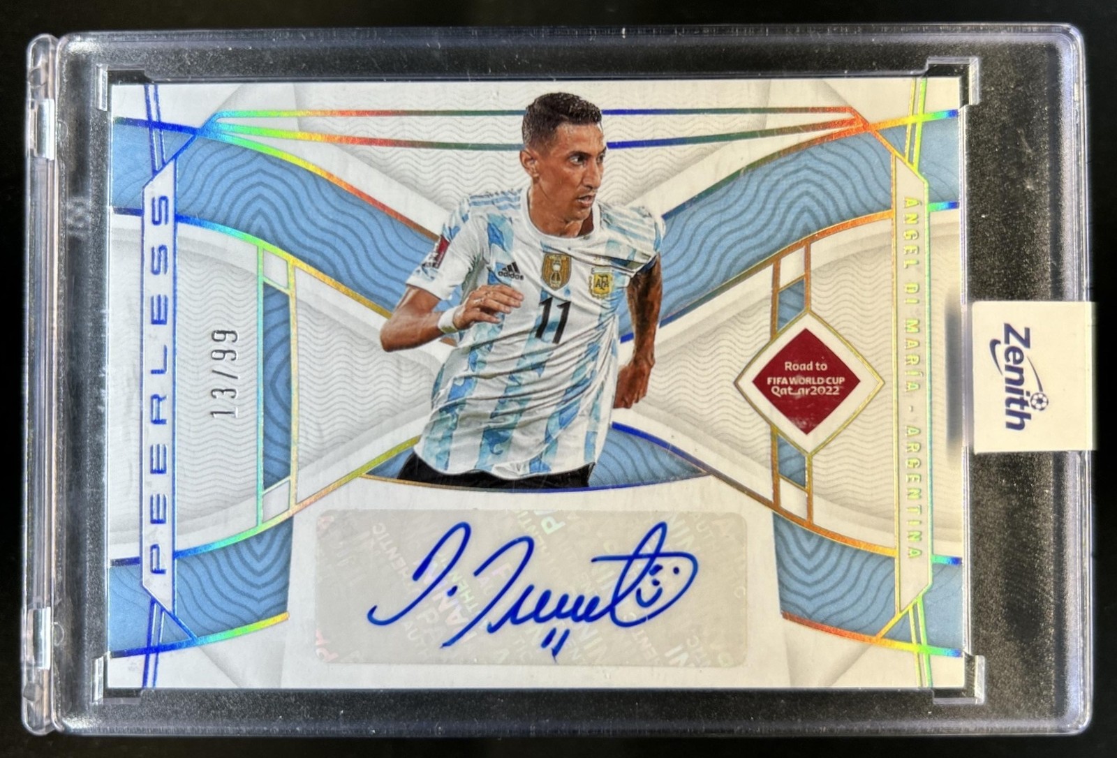 2022-23 National Treasures World Cup Angel Di Maria Peerless Signatures Auto /99