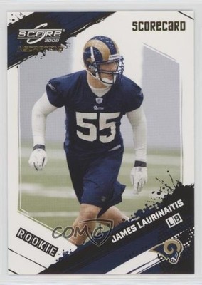 2009 Score Inscriptions Scorecard 18/50 James Laurinaitis #348 Rookie RC a8r