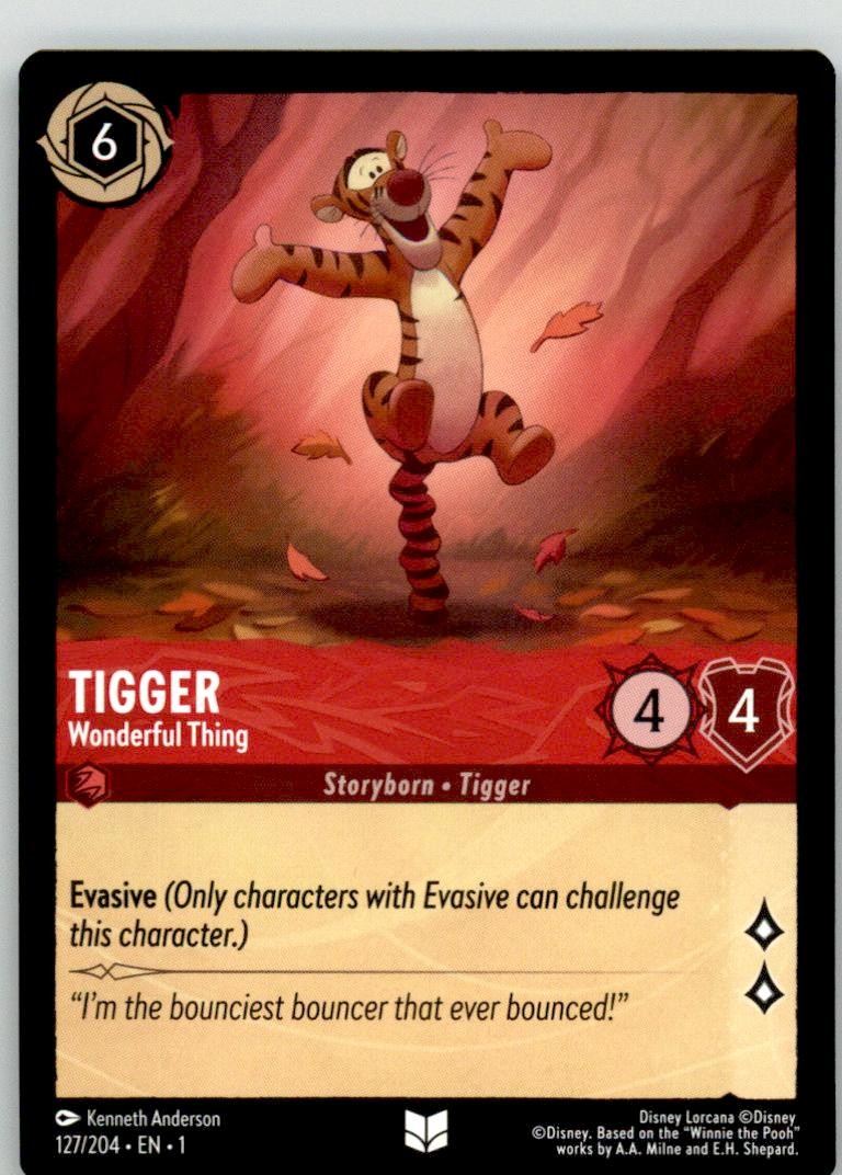 Tigger - Wonderful Thing 127/204 Uncommon The First Chapter Lorcana Near Mint