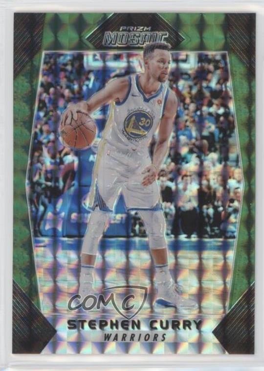 2017-18 Panini Prizm Mosaic Green Stephen Curry #92