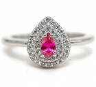 1CT Heat Treated Rubellite Tourmaline 925 Solid Sterling Silver Ring Sz 6 PC9-4 — photo 1