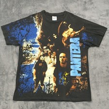 Vtg Rare 90's Pantera All Over Print T Shirt Size XL Single Stitch Made in USA