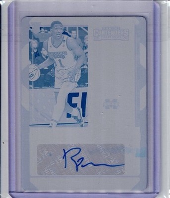 2019-20 Contenders Draft Picks Reggie Perry 1/1 Plate Auto Mississippi State