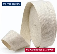 1 Inch Heavy Cotton Webbing Straps for Bags, Natural 100 Cotton Webbing Tape, f