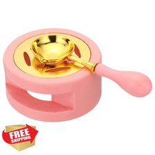 PATIKIL Wax Seal Kit Pink Melting Spoon Retro Stove Pot Letter Envelope