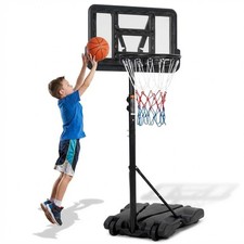 Adjustable Basketball Hoop 5-7FT with 28in Polycarbonate Backboard Portable Kids