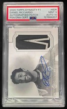 2020 Topps Dynasty Formula 1 Dynasty Patch #IIDR Daniel Ricciardo Auto /10 PSA 9