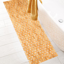 Bamboo Bath Mat Large Long Wood Bath Mat,16X48 Inch Non Slip Bamboo Shower Floor
