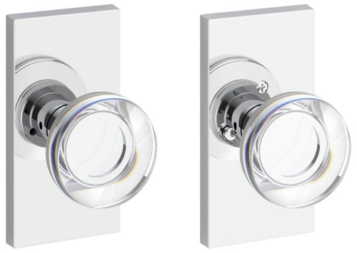 Baldwin PV.CCY.CFR Contemporary Crystal Privacy Door Knob Set - Brass - Picture 4 of 12