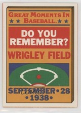 1988 Score Wax Box Bottom Do You Remember? Bottoms Gabby Hartnett #4 HOF 0kb5