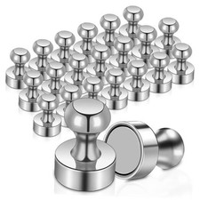 22Packs Neodymium Fridge Magnets, Strong Magnets for Whiteboard, Silver 22p