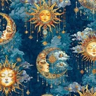 Bohemian Sunrise By Quilting Treasures - Dark Blue Celestial Sky  #31090-B