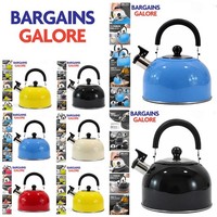 2.5L STAINLESS STEEL LIGHTWEIGHT WHISTLING GAS ELECTRIC INDUCTION CAMPING KETTLE