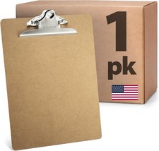 Officemate Recycled Wood Clipboard, 6 Inch Clip, Clipboard, Letter Size, Brown