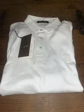 Loro Piana Polo Shirt Men Size L White 100% Cotton