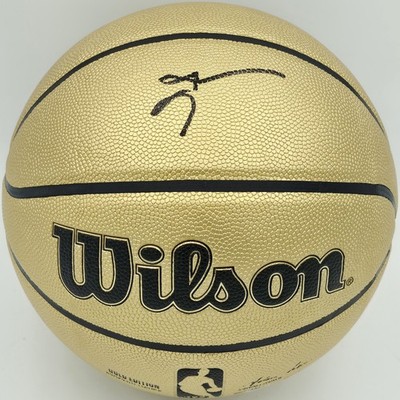 Allen Iverson Signed Gold Edition Composite Leather Basketball