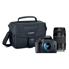 Canon EOS Rebel T7 Digital SLR Camera with EF-S 18-55mm EF 75-300mm Lenses, AP