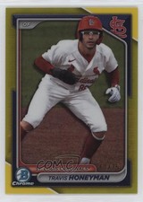 2024 Bowman Chrome Prospects Yellow Refractor 60/75 Travis Honeyman #BCP-46 1k9t