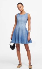 Madewell Circle Mini Dress: Airy Denim Edition Size Small