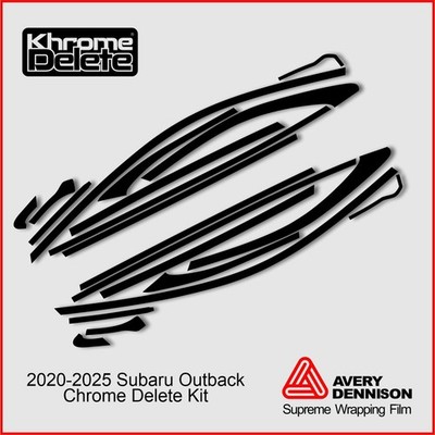 Matte Black Chrome Delete Overlay for 2020–2025 Subaru Outback
